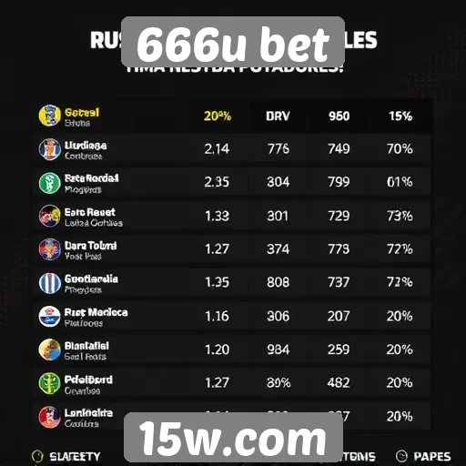 Estatísticas de jogadores e popularidade do 666u bet